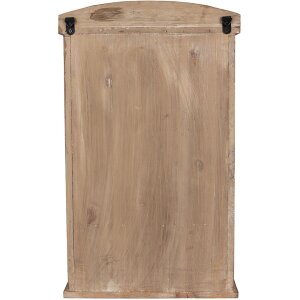 Clayre & Eef 50812 Nástěnná skříňka Hnědá 32x15x54 cm Vintage skleněná dvířka