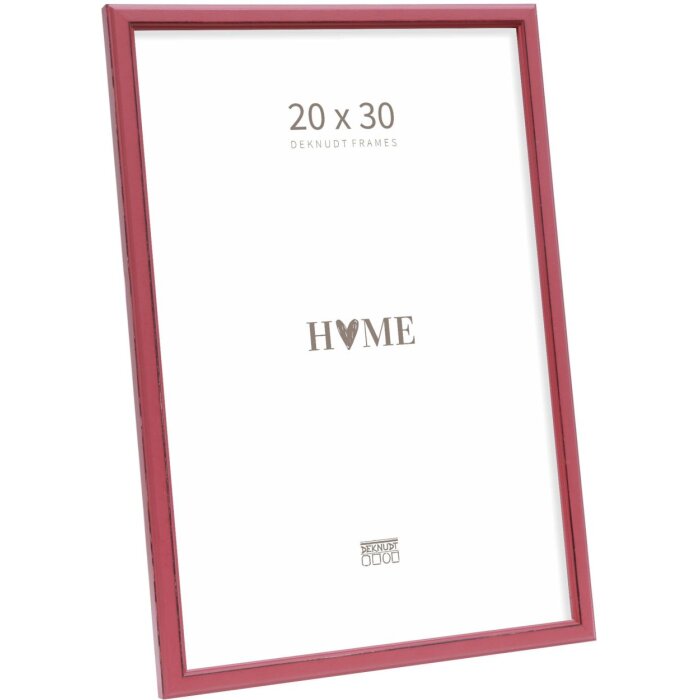 Deknudt Fotorámeček červený dřevěný 20x30 cm rustikální