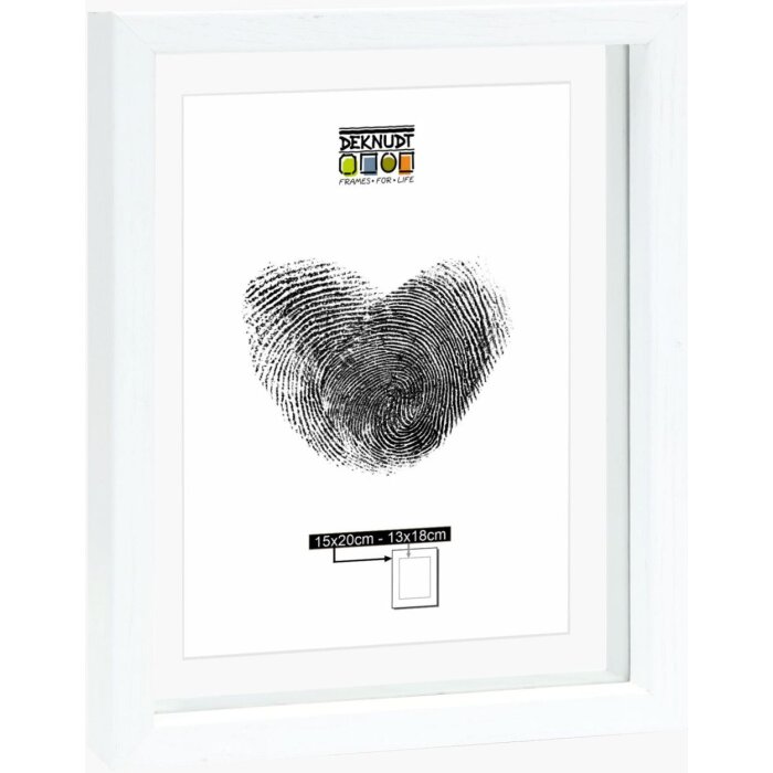 Deknudt S68SG1 Rám s dřevěným okrajem v bílé barvě pro efekt levitace 15x20 cm