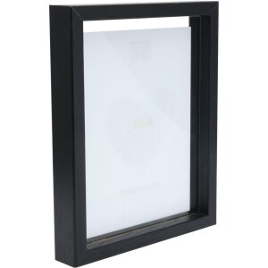 Deknudt Fotorámeček s dřevěným okrajem černý, efekt vznášení 15x20 cm