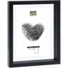 Deknudt Fotorámeček s dřevěným okrajem černý, efekt vznášení 15x20 cm