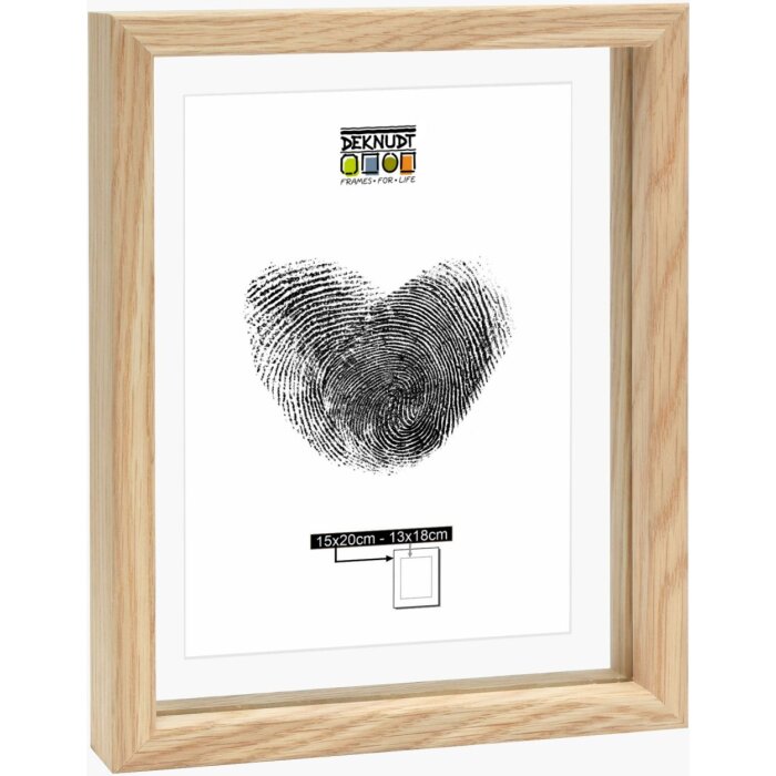 Deknudt S68SG3 fotorámeček s dřevěným okrajem – efekt vznášení 15x20 cm