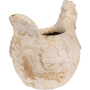 Clayre & Eef 6MG0108 Dekorace Květináč béžovo-hnědý 31x20x27 cm Venkovský styl