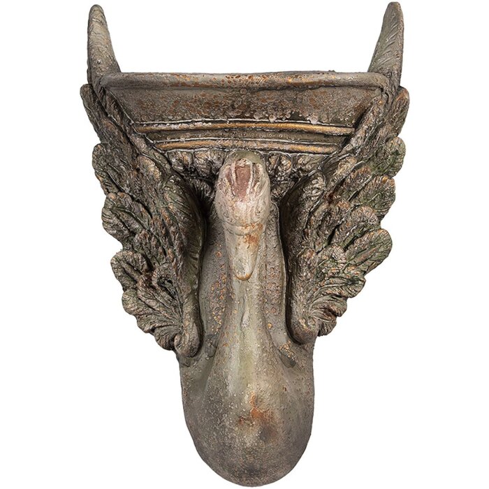 Clayre & Eef 6MG0112 Dekorace Květináč hnědozelený 30x15x43 cm barokní styl