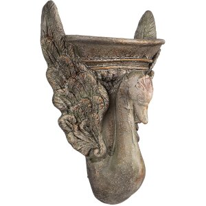 Clayre & Eef 6MG0112 Dekorace Květináč hnědozelený 30x15x43 cm barokní styl