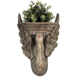 Clayre & Eef 6MG0112 Dekorace Květináč hnědozelený 30x15x43 cm barokní styl
