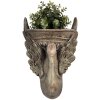 Clayre & Eef 6MG0112 Dekorace Květináč hnědozelený 30x15x43 cm barokní styl