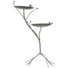 Clayre & Eef 6Y5656 Ptačí napajedlo kov Antik Zelená-Hnědá 38x43x78cm