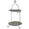 Clayre & Eef 6Y5657 Etagere 34x32x50 cm Zelenohnědý starožitný kov Vintage styl