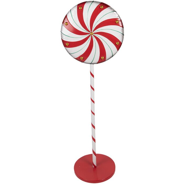 Clayre & Eef 6Y5733 Dekorace Lollipop Červeno-Bílá 40x30x120 cm