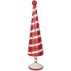 Clayre & Eef 6Y5735 Vánoční stromek železo červená bílá Ø13x49cm rustikální styl
