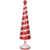 Clayre & Eef 6Y5735 Vánoční stromek železo červená bílá Ø13x49cm rustikální styl