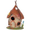 Clayre & Eef 6Y5737 Ptačí domeček Béžová Červená Ø17x27/54cm Železo Vintage