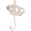 Clayre & Eef 6Y5773 Nástěnný háček Iron White Antique 14x7x19 cm Nástěnný háček Shabby