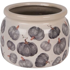 Clayre & Eef 6CECSP0001L Květináč keramický béžově šedý Ø 20x15 cm venkovský styl