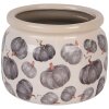Clayre & Eef 6CECSP0001L Květináč keramický béžově šedý Ø 20x15 cm venkovský styl
