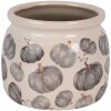 Clayre & Eef 6CECSP0001M Květináč keramický béžově šedý Ø 16x13 cm venkovský styl