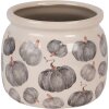 Clayre & Eef 6CECSP0001M Květináč keramický béžově šedý Ø 16x13 cm venkovský styl