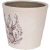 Clayre & Eef 6CEGTW0001XL Dekorace Květináč béžovo-hnědý Ø 21x20 cm