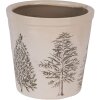 Clayre & Eef 6CETKG0001M Dekorace Květináč béžovo zelený Ø 18x16 cm