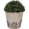 Clayre & Eef 6CE2123XL Dekorace květináč Ø 21x20 cm béžová