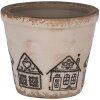 Clayre & Eef 6CE2123XS Dekorační květináč Ø 8x7 cm béžová černá