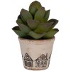 Clayre & Eef 6CE2123XS Dekorační květináč Ø 8x7 cm béžová černá
