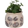 Clayre & Eef 6CECSP0001S Dekorační květináč Ø 12x10 cm Béžová šedá