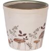 Clayre & Eef 6CELFJ0001M Dekoration květináč Ø 15x14 cm béžová hnědá