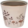 Clayre & Eef 6CELFJ0001S Dekorační květináč Ø 12x11 cm béžovo-hnědý