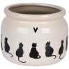 Clayre & Eef 6CEPWS0001L Dekorační květináč Ø 20x15 cm béžová černá
