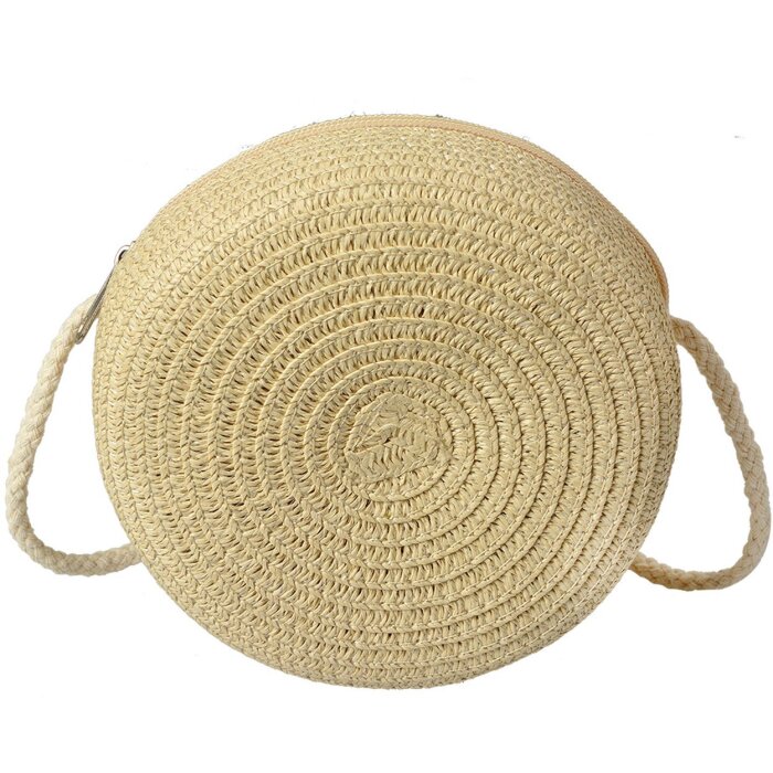 Juleeze JZBG0304 Taška Boho kulatá Ø14x8 cm béžová