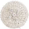 Clayre & Eef Nástěnná lampa Ø62 cm šedá bílá antik design železo E27