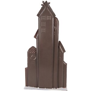 Clayre & Eef 5Y1379 Vánoční dekorace domků Červená 28x8x56cm Kov Landhausstil