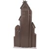 Clayre & Eef 5Y1379 Vánoční dekorace domků Červená 28x8x56cm Kov Landhausstil