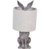 Clayre & Eef Stolní lampa Zajíček Polyresin Hnědo-šedá Ø20x43 cm