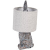 Clayre & Eef Stolní lampa Zajíček Polyresin Hnědo-šedá Ø20x43 cm