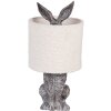 Clayre & Eef Stolní lampa Zajíček E27 Ø 20x43 cm Hnědá Béžová