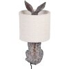 Clayre & Eef Stolní lampa Zajíček E27 Ø 20x43 cm Hnědá Béžová