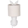 Clayre & Eef Stolní lampa Králík Bílá E27 Ø 20x43 cm