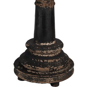 Clayre & Eef stolní lampa Ø35x64 cm černá hnědá dřevo železo E27 60W vintage