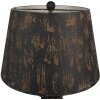 Clayre & Eef stolní lampa Ø35x64 cm černá hnědá dřevo železo E27 60W vintage