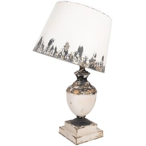 Clayre & Eef 6LMC0110 Stolní lampa béžová Ø32x60cm Antik Vintage E27 železo