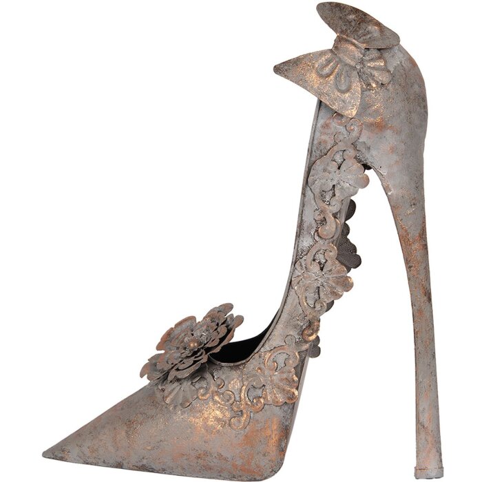 Clayre & Eef 6Y5846 Dekorační botka kov měděná antik 32x12x36cm