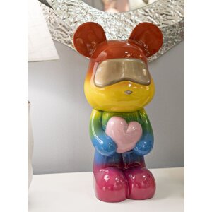 Rainbow Bear Stojící medvídek multicolor 22,5x17,5x42,5 cm polyresin