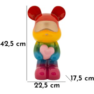 Rainbow Bear Stojící medvídek multicolor 22,5x17,5x42,5 cm polyresin