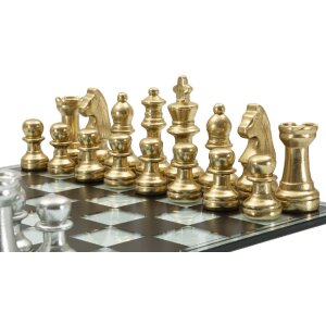 Mauro Ferretti Šachový set černobílý 50,5x50,5x14 cm