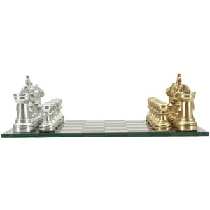 Mauro Ferretti Šachový set černobílý 50,5x50,5x14 cm
