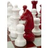 Mauro Ferretti Šachový set červenobílý 61x61x14 cm Polyresin Sklo