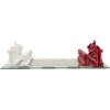 Mauro Ferretti Šachový set červenobílý 61x61x14 cm Polyresin Sklo